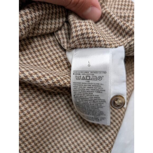 Banana Republic BR Mens Long Sleeve Button Down Shirt - Large Brown Pattern - Picture 8 of 8